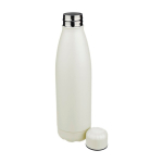 Garrafa antigota em aço inoxidável reciclado com acabamento mate 700ml cor branco quarta vista