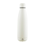 Garrafa antigota em aço inoxidável reciclado com acabamento mate 700ml cor branco sexta vista