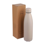 Garrafa antigota em aço inoxidável reciclado com acabamento mate 700ml cor bege quarta vista