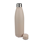 Garrafa antigota em aço inoxidável reciclado com acabamento mate 700ml cor bege quinta vista