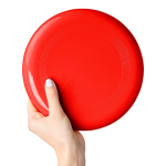 Frisbee maciço em plástico reciclado com 21 cm de diâmetro cor vermelho segunda vista