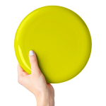 Frisbee maciço em plástico reciclado com 21 cm de diâmetro cor amarelo primeira vista