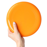 Frisbee maciço em plástico reciclado com 21 cm de diâmetro cor cor-de-laranja terceira vista
