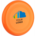 Frisbee maciço em plástico reciclado com 21 cm de diâmetro cor cor-de-laranja quarta vista