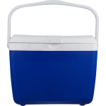 Geleira portátil de plástico resistente com parede dupla e pega 13L cor azul quarta vista