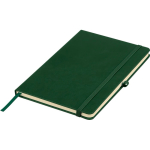 Caderno A5 capa em PU reciclado, marcador de página e folhas pautadas cor verde sétima vista