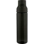 Garrafa de tritan resistente com fecho de clique e pega superior 750ml cor preto primeira vista