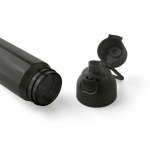 Garrafa de tritan resistente com fecho de clique e pega superior 750ml cor preto terceira vista