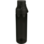 Garrafa de tritan resistente com fecho de clique e pega superior 750ml cor preto quarta vista