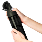 Garrafa de tritan resistente com fecho de clique e pega superior 750ml cor preto quinta vista