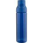 Garrafa de tritan resistente com fecho de clique e pega superior 750ml cor azul primeira vista