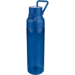 Garrafa de tritan resistente com fecho de clique e pega superior 750ml cor azul terceira vista
