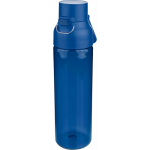 Garrafa de tritan resistente com fecho de clique e pega superior 750ml cor azul quinta vista
