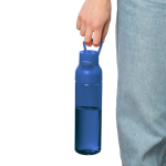 Garrafa de tritan resistente com fecho de clique e pega superior 750ml cor azul sexta vista