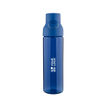 Garrafa de tritan resistente com fecho de clique e pega superior 750ml cor azul vista principal