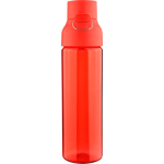 Garrafa de tritan resistente com fecho de clique e pega superior 750ml cor vermelho segunda vista
