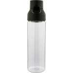 Garrafa tritan transparente com tampa colorida e fecho de clique 750ml cor preto segunda vista