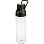 Garrafa tritan transparente com tampa colorida e fecho de clique 750ml cor preto terceira vista