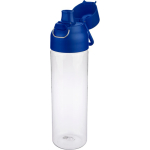 Garrafa tritan transparente com tampa colorida e fecho de clique 750ml cor azul segunda vista