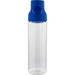 Garrafa tritan transparente com tampa colorida e fecho de clique 750ml cor azul terceira vista