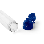 Garrafa tritan transparente com tampa colorida e fecho de clique 750ml cor azul quarta vista