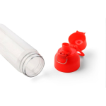 Garrafa tritan transparente com tampa colorida e fecho de clique 750ml cor vermelho sexta vista