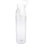 Garrafa tritan transparente com tampa colorida e fecho de clique 750ml cor branco primeira vista