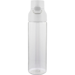 Garrafa tritan transparente com tampa colorida e fecho de clique 750ml cor branco segunda vista