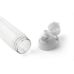 Garrafa tritan transparente com tampa colorida e fecho de clique 750ml cor branco terceira vista