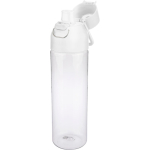 Garrafa tritan transparente com tampa colorida e fecho de clique 750ml cor branco quarta vista
