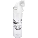Garrafa tritan transparente com tampa colorida e fecho de clique 750ml cor branco quinta vista