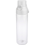 Garrafa tritan transparente com tampa colorida e fecho de clique 750ml cor branco sexta vista