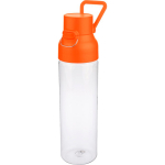 Garrafa tritan transparente com tampa colorida e fecho de clique 750ml cor cor-de-laranja primeira vista