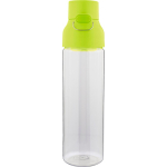 Garrafa tritan transparente com tampa colorida e fecho de clique 750ml cor verde-lima primeira vista