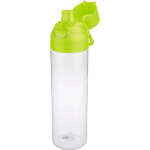 Garrafa tritan transparente com tampa colorida e fecho de clique 750ml cor verde-lima terceira vista