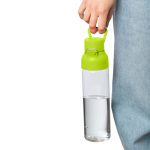 Garrafa tritan transparente com tampa colorida e fecho de clique 750ml cor verde-lima quinta vista