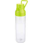 Garrafa tritan transparente com tampa colorida e fecho de clique 750ml cor verde-lima sexta vista