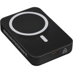 Bateria externa reciclada carregamento USB-C e sem fios 15W 10.000mAh cor preto terceira vista