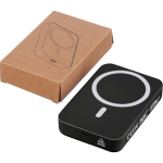 Bateria externa reciclada carregamento USB-C e sem fios 15W 10.000mAh cor preto quinta vista