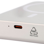 Bateria externa reciclada carregamento USB-C e sem fios 15W 10.000mAh cor branco décima primeira vista