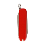 Canivete Victorinox em aço inoxidável formato porta-chaves 6 funções cor vermelho quarta vista