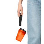 Copo de plástico com tampa de rosca e cordão de pulso 350ml cor cor-de-laranja terceira vista