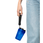 Copo de plástico com tampa de rosca e cordão de pulso 350ml cor azul real quinta vista