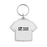 Porta-chaves plástico transparente em forma de t-shirt fabricado na UE cor transparente vista principal