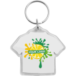 Porta-chaves plástico transparente em forma de t-shirt fabricado na UE segunda vista