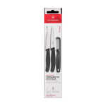 Set de cozinha em aço inoxidável com 2 facas e descascador Victorinox cor preto quinta vista