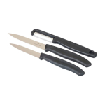Set de cozinha em aço inoxidável com 2 facas e descascador Victorinox cor preto sexta vista
