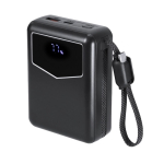 Power bank com cabos integrados e ecrã indicador 20000mAh