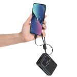 Power bank com cabos integrados e ecrã indicador 20000mAh