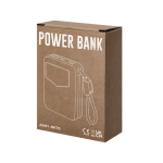 Power bank com cabos integrados e ecrã indicador 20000mAh